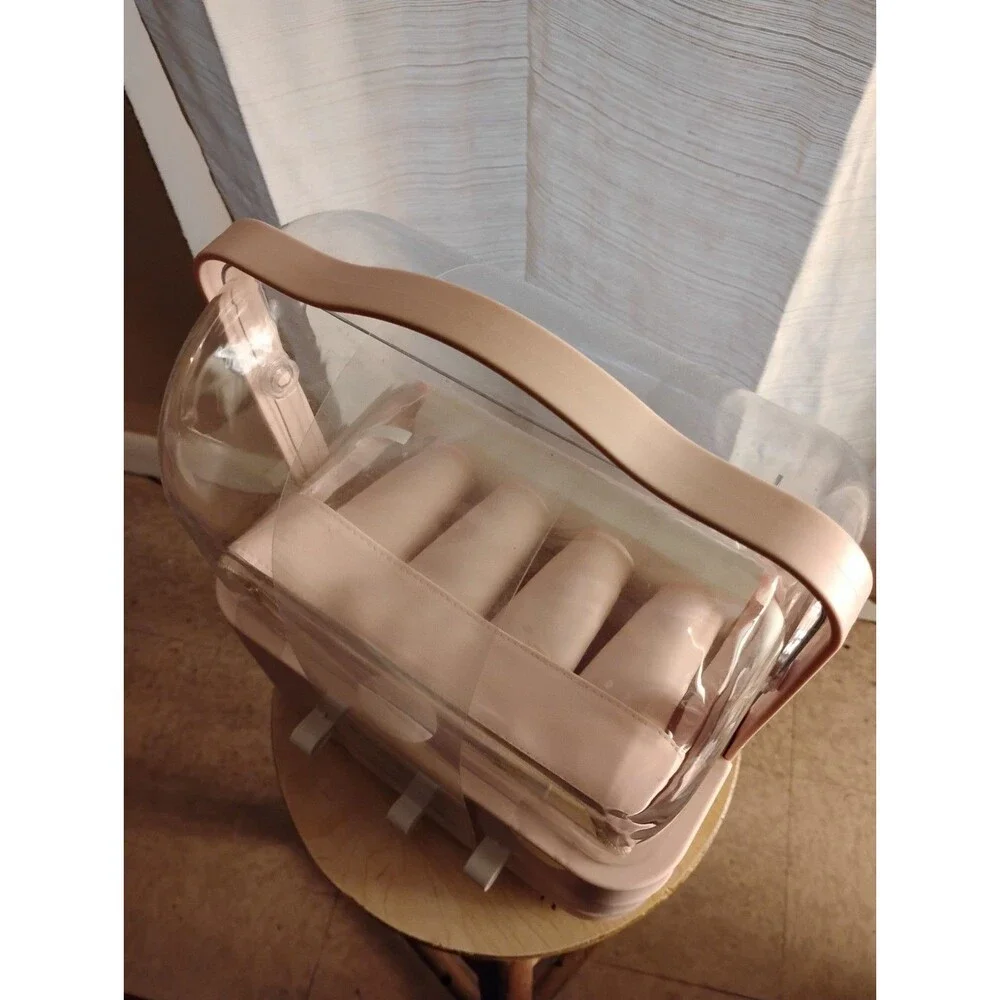 Parker And Grey Pink Portable Makeup Organizer Travel Case College Campus Dorm